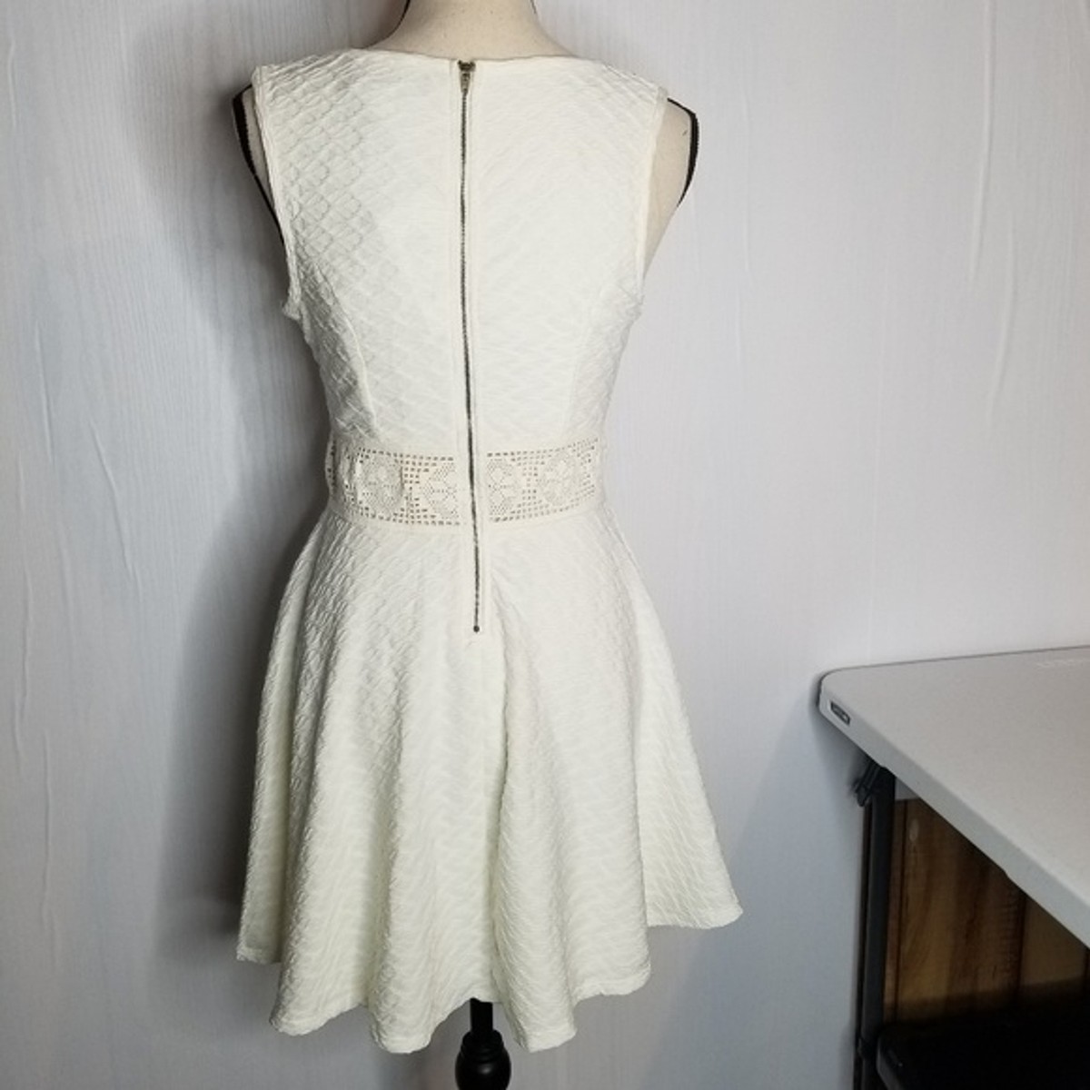 american rag white lace dress American Rag Cie Ivory Lace Dress