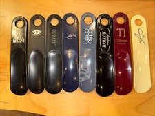 Lot of 8 Vintage Advertising Plastic Shoe Horns Shoe Makers 7" Long