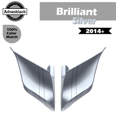 Advanblack Brilliant Silver Extended Stretched Side Cover Pinstripes For Harley