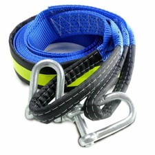 Fune Di Traino Auto 4 Metri - Portata 5 Tonnellate - Con Ganci Rinforzati E Guanti - Emergenza - Foto 6