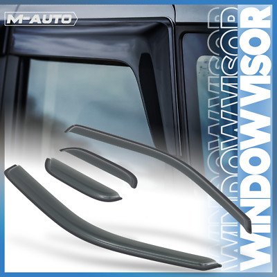 4PCS Smoke Window Tape-On Visor Shade for 2004-2011 Chevy Colorado, GMC Canyon