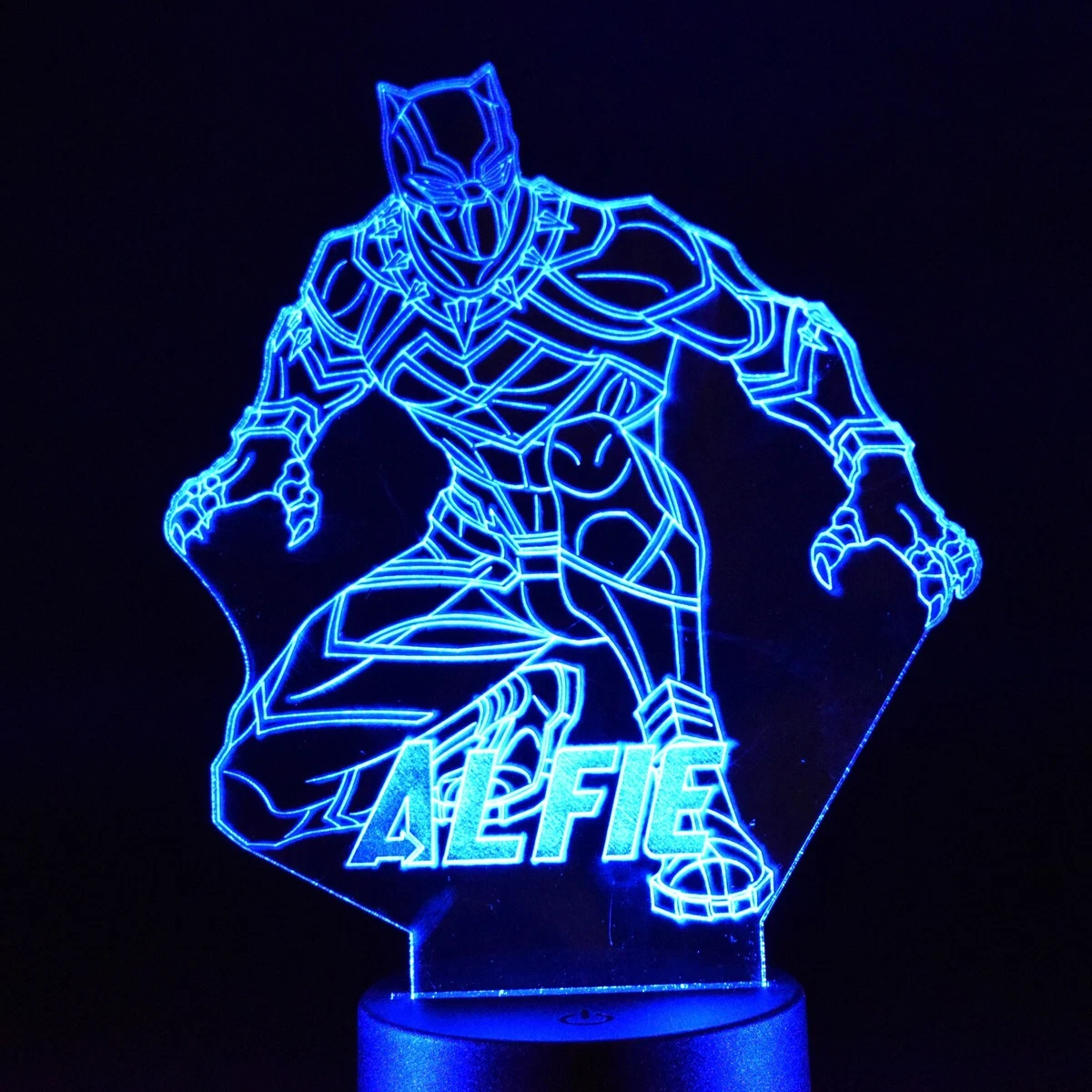 Black Panther Night Light Personalised Marvel Night Light Avengers Gift