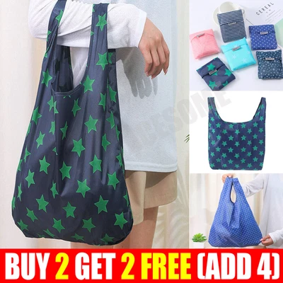 ACESOME Reusable Large Foldable Ladies Shopping Bag Eco Tote Handbag Fold Away Bag NEW