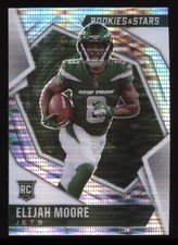 2021 Rookies & Stars Elijah Moore Pulsar Silver Prizm Rookie RC Card #116 Jets