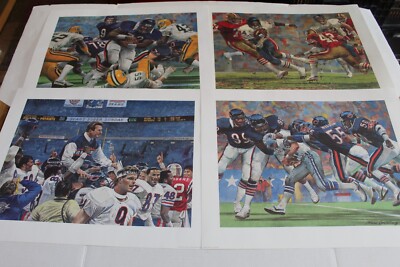 1985 Chicago Bears Super Bowl 20 SEARS Commemorative Prints Ditka