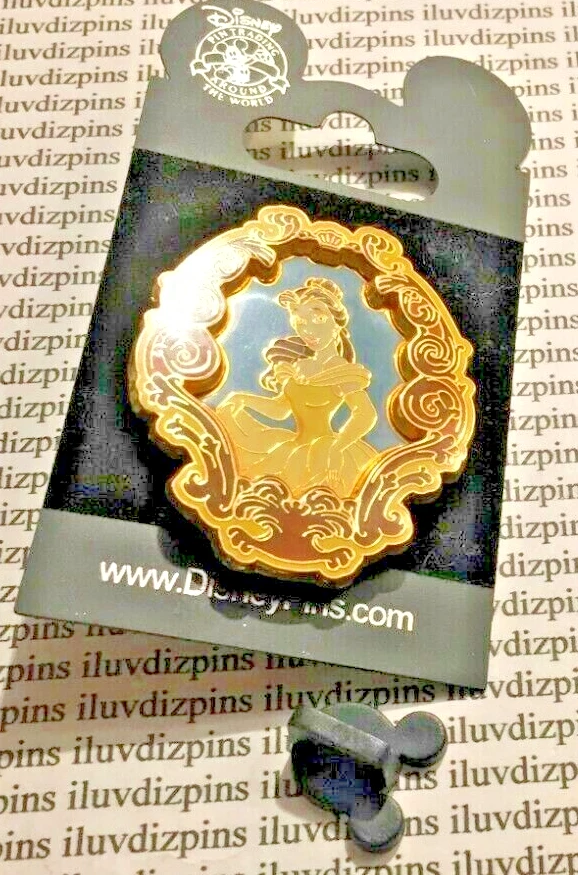 Princess Belle 3D Oval Filigree Framed Portrait Disney Pin