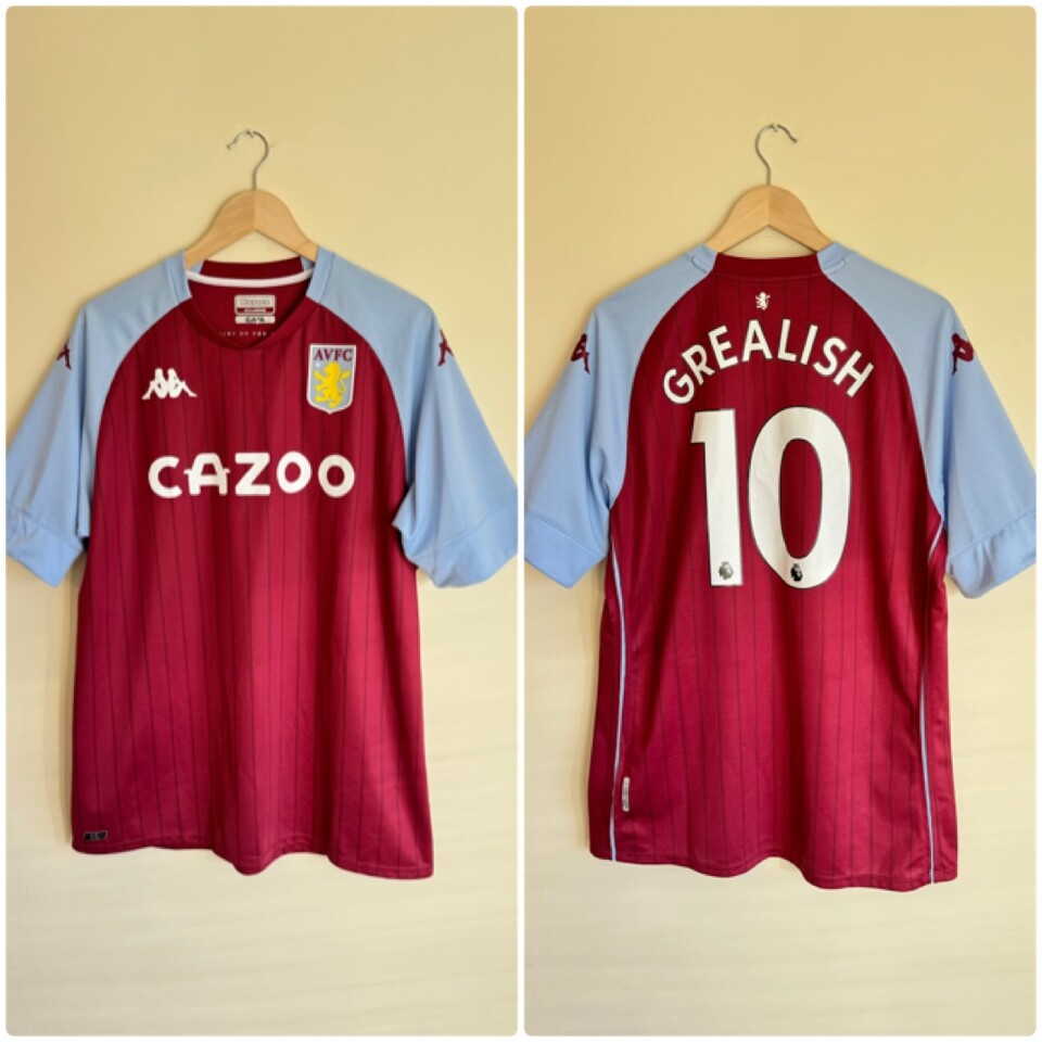 MINT Aston Villa Jack Grealish 2020/2021 Home Football Shirt