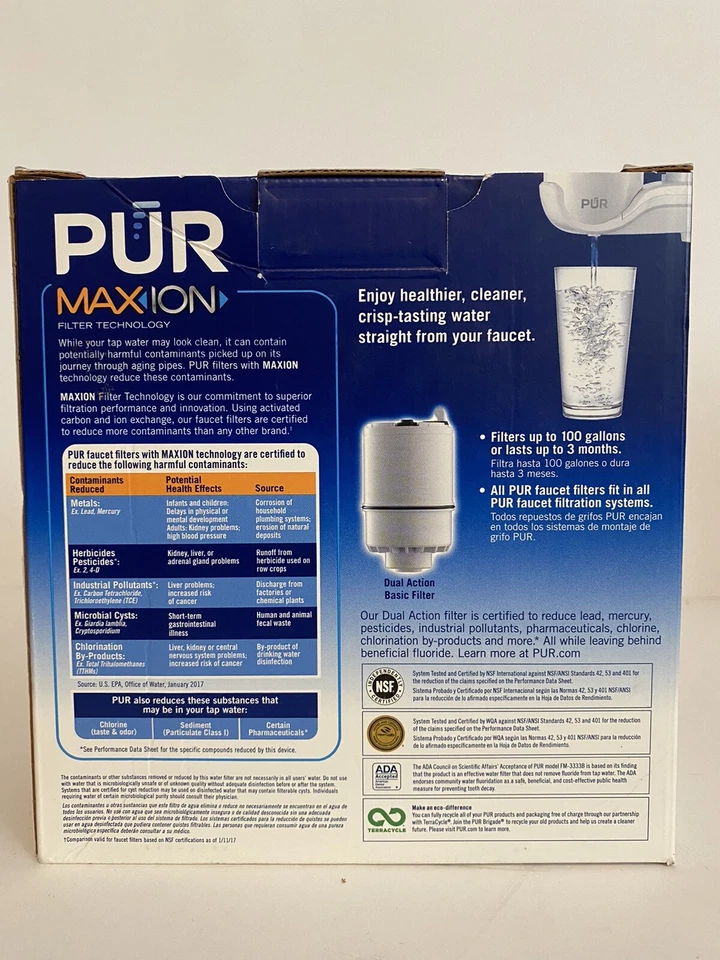 PUR Maxion Classic Faucet Filtration System White Finish FM-3333B BRAND NEW - Image 2 of 4