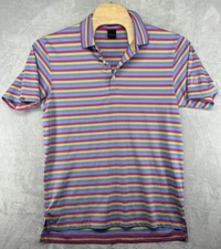 Dunning Polo Shirt Multicolor Striped Peformance  Short Sleeve Golf Men’s L TPC