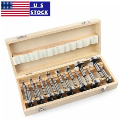 15pcs Set Woodworking Forstner Wood Drill Bits Set Boring Hole Saw Cutter Tools