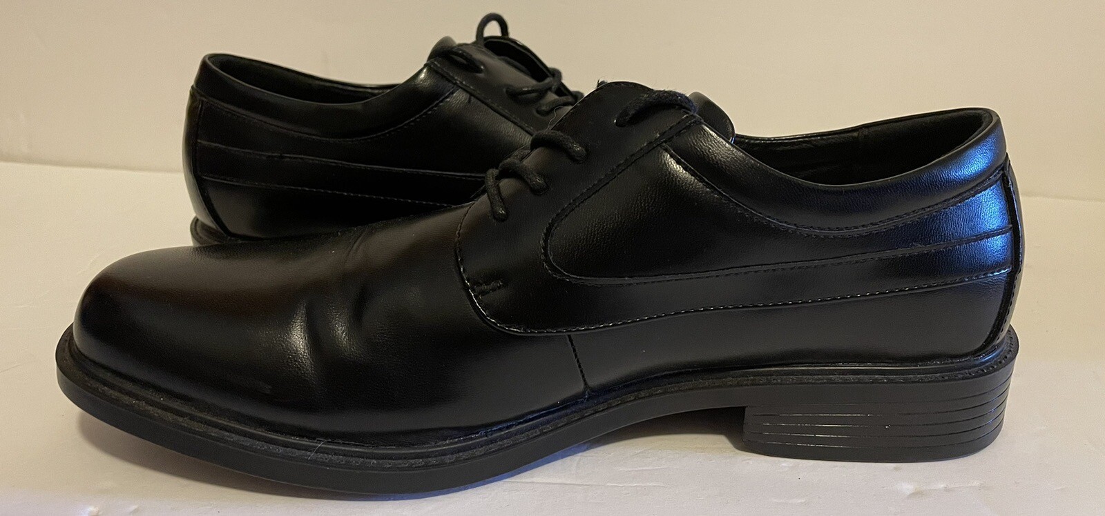 SAOLA Scarpe eleganti Croft & Barrow Jet in pelle nera suola in gomma ortolite allacciata uomo 9