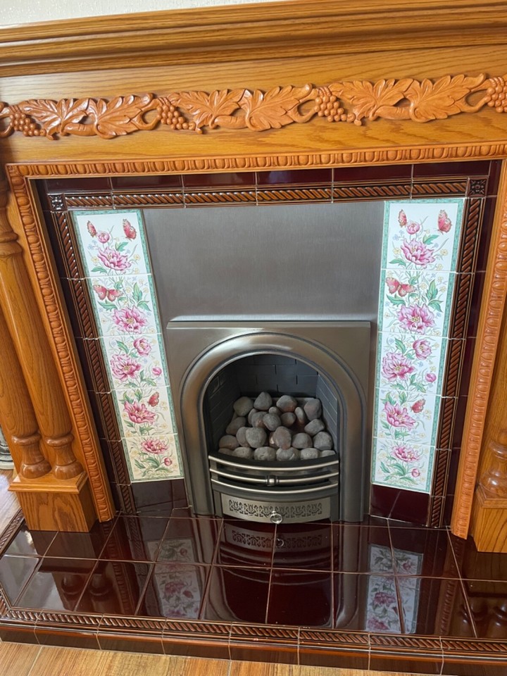gas fire with surround and hearth eBay