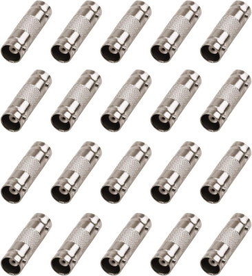 20 BNC Coupler Adapters - BNC Female to Female Connectors (Silver)