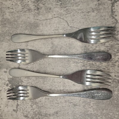 KNORK Stainless ORIGINAL Flatware Dinner Forks 7 5/8  Lot of 4