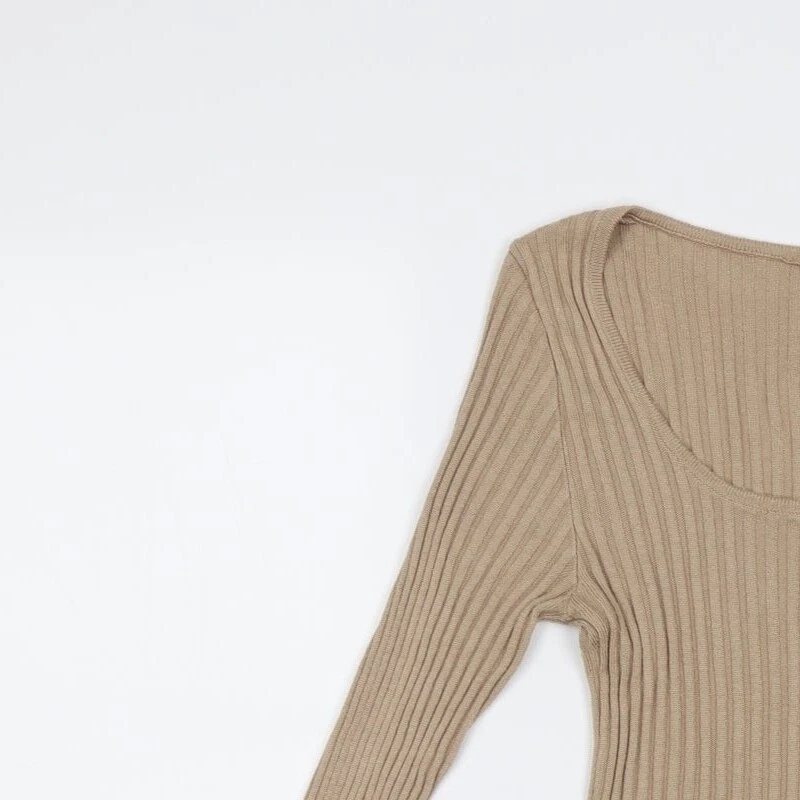 Very Womens Beige Viscose Blend Jumper Size 12 - Image 3 of 4