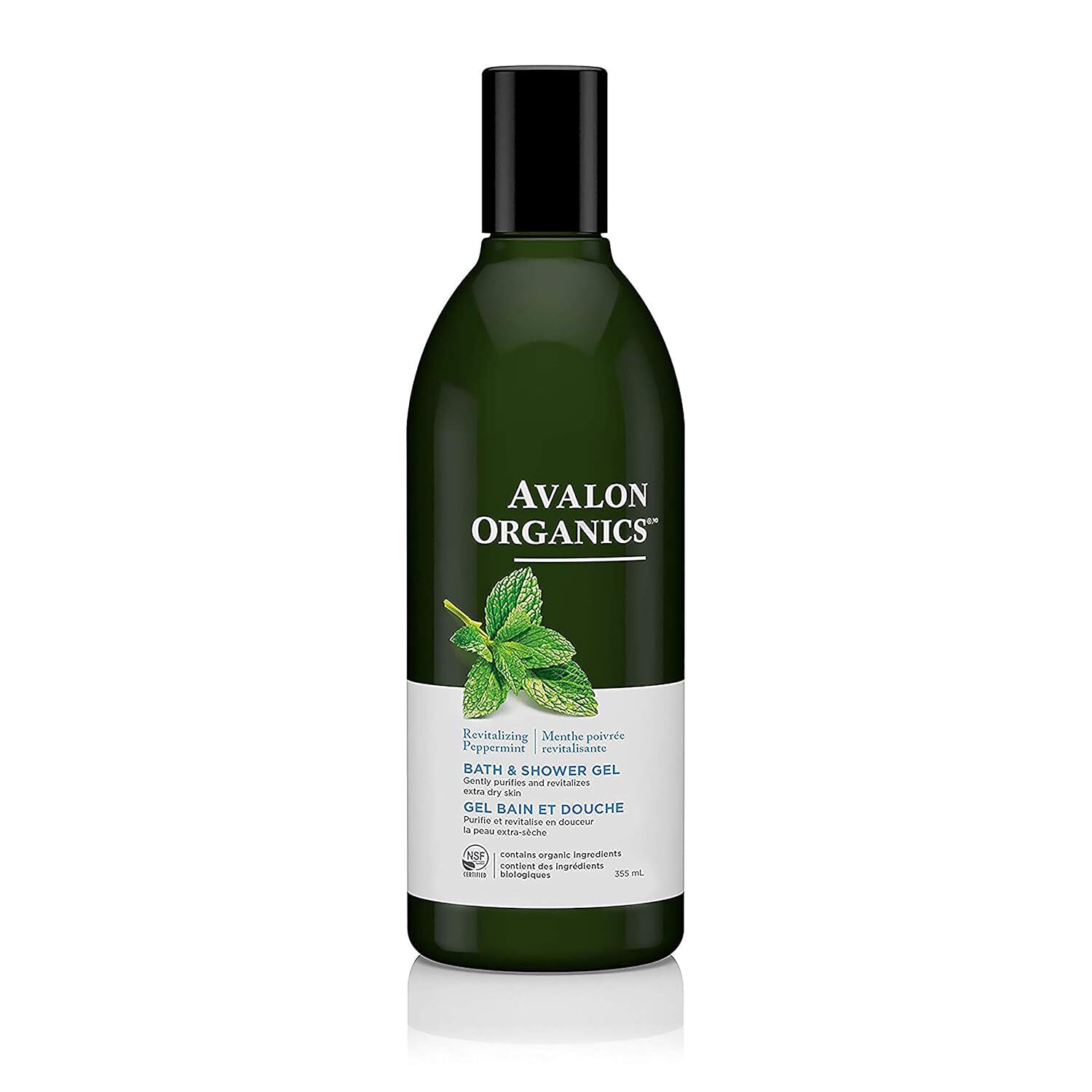 Avalon Organics Bath & Shower Gel Revitalizing Peppermint, 12 oz