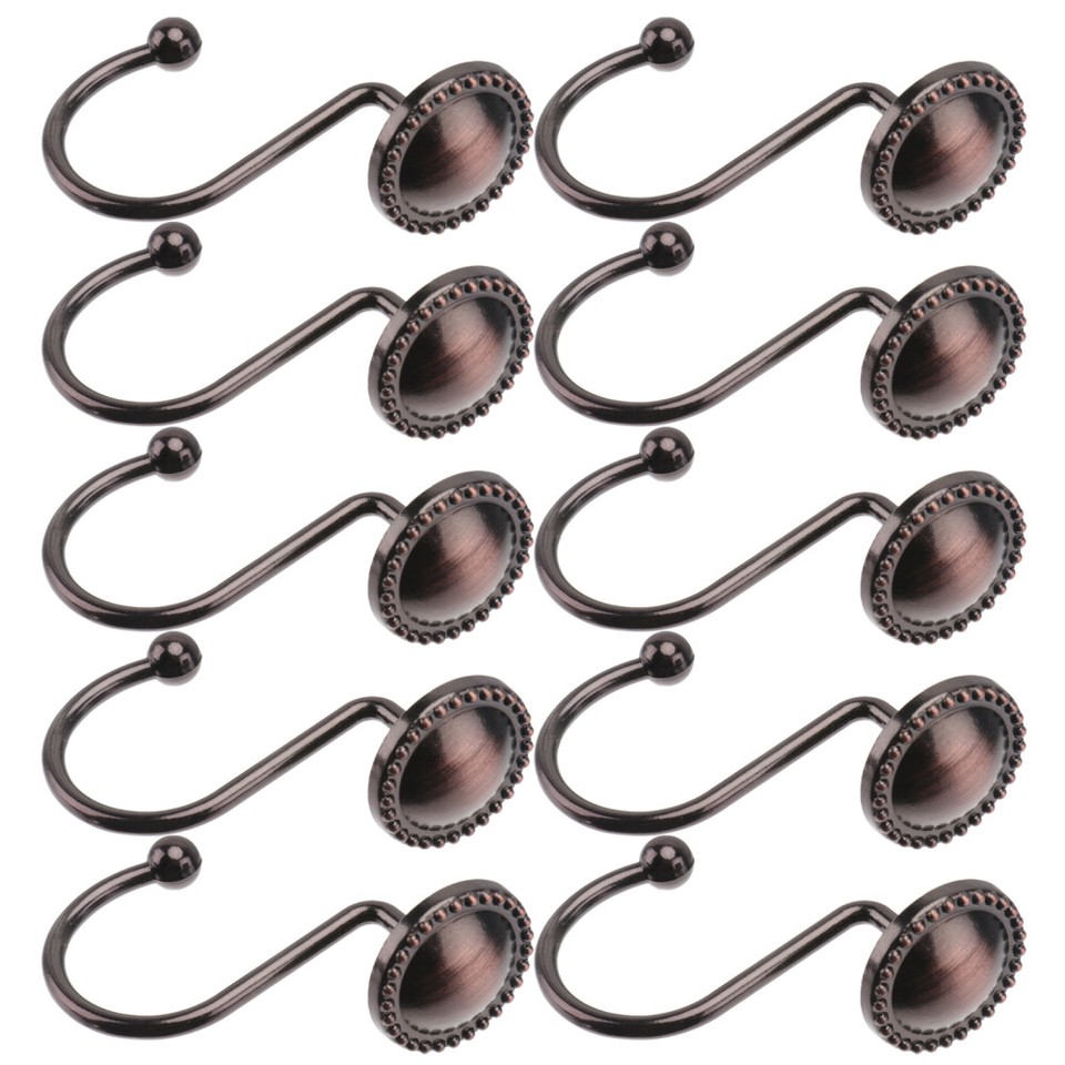 10 PCS Shower Curtain Hook Hooks Hanger for Curtains Tie Backs eBay