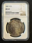 1881-S Morgan Silver Dollar $1 NGC MS63 3423744-015