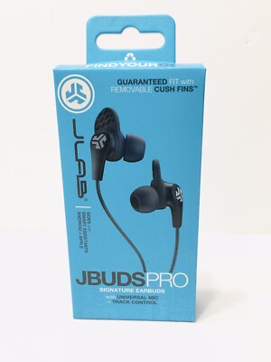 JLAB JBuds Pro Signature 3.5 Earbuds Black with 3 Tips Drivers Music Control