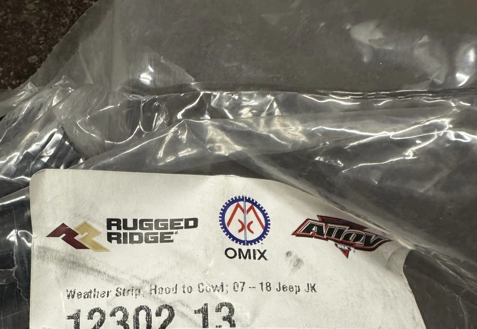 Omix-Ada 12302.13 Hood to Cowl Weather Strip Fits 2007-2018 Jeep Wrangler JK - Image 2 of 2