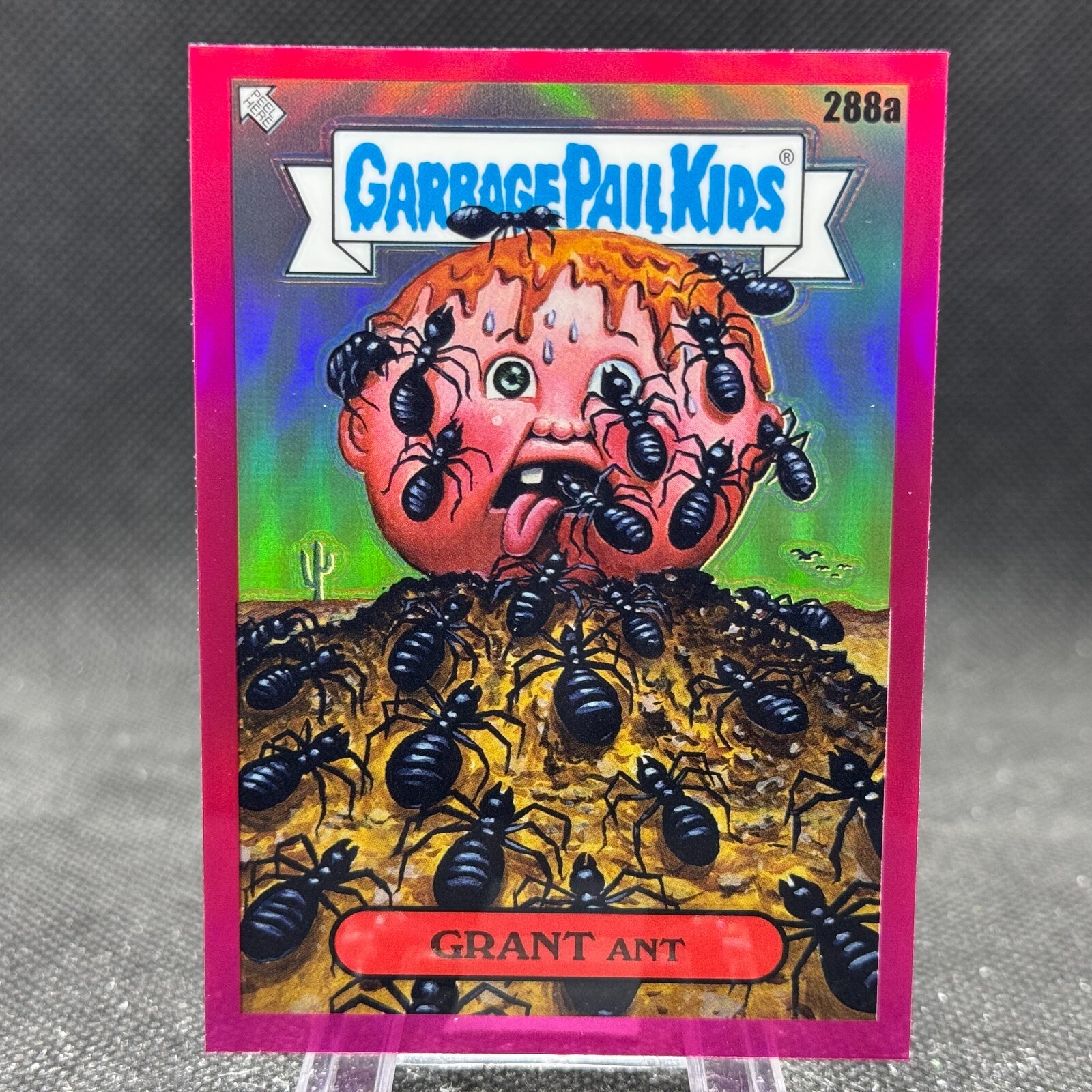 2024 Topps Garbage Pail Kids Chrome Magenta Refractor #288a Grant Ant front