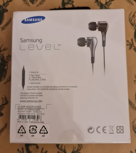Offizielle Samsung EO-IG900 Level In-Ear Kopfhörer Schwarz/Grau NEU OVP - Bild 2 von 2