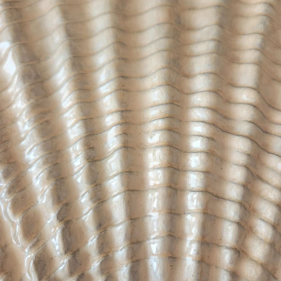 Mariposa Enamel & Aluminum Silver & Cream-Tone Shell Tray LARGE 14 x 13 - Image 2 of 4