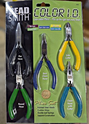 TOOL KIT 5-pc Standard Jewelry Craft PLIERS ~Flat Round Chain Side Nose Cutters