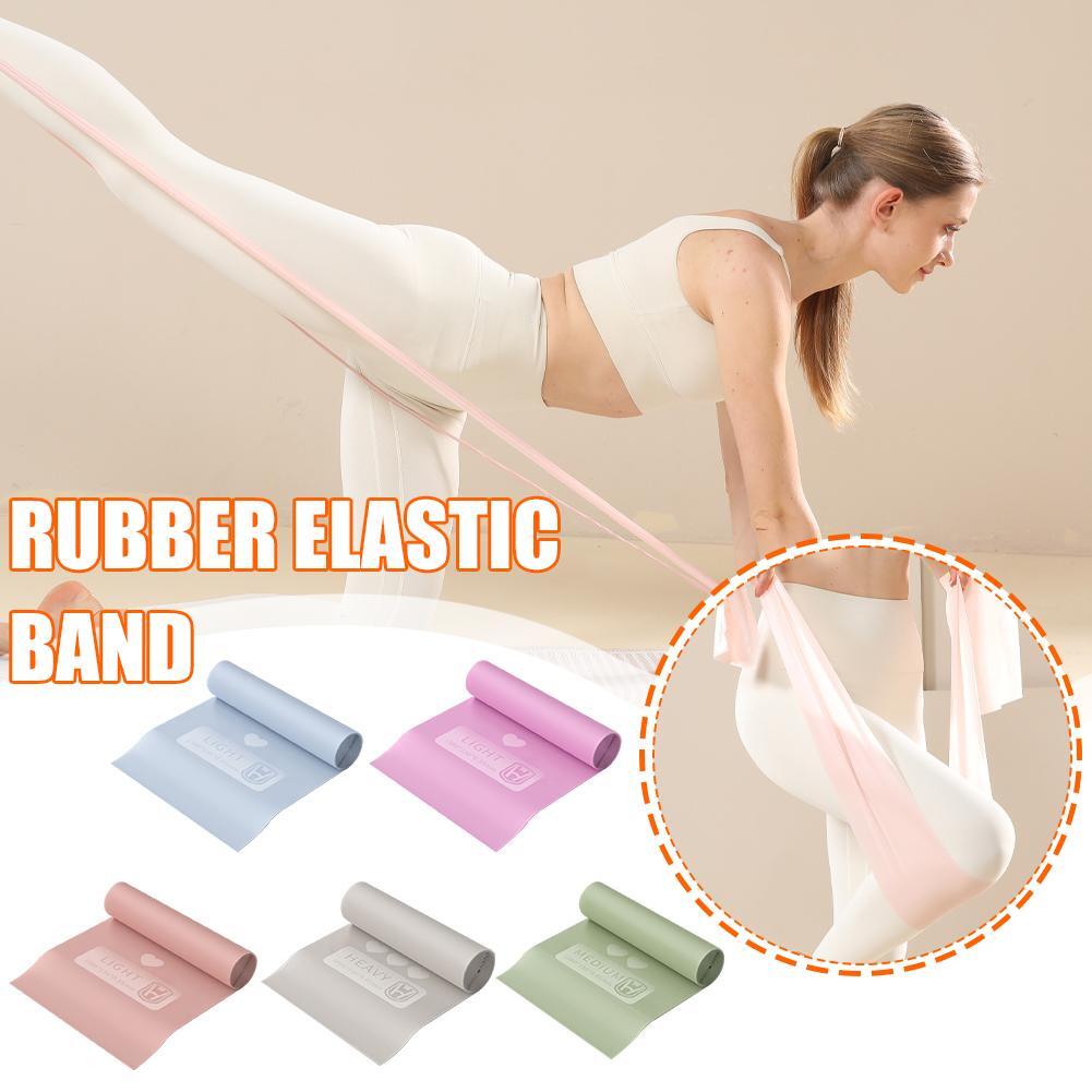 5ft Stretch Resistance Yoga Bands for Pilates Gym Workouts