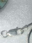 Vintage 925 Italy Sterling Silver 20"  Green African Turquoise Peace Necklace — photo 4