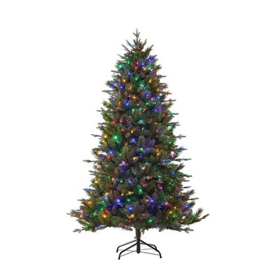 MEMBER'S MARK 7.5 FT PRE-LIT ROCKY MOUNTAIN FIR TREE *DISTRESSED PKG