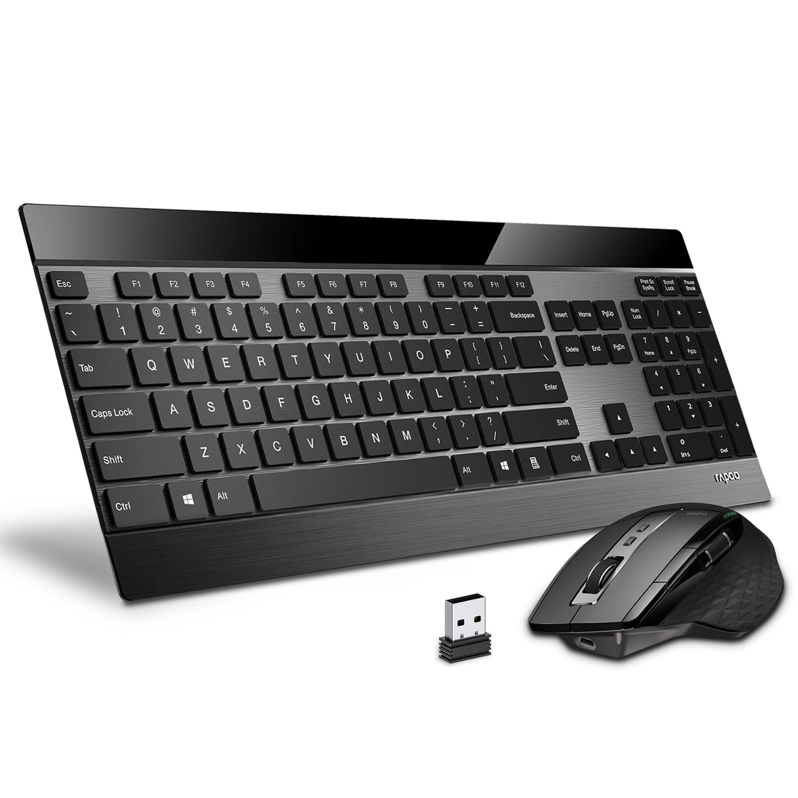 RAPOO Wireless Keyboard and Laser Mouse Combo,Multi Device (