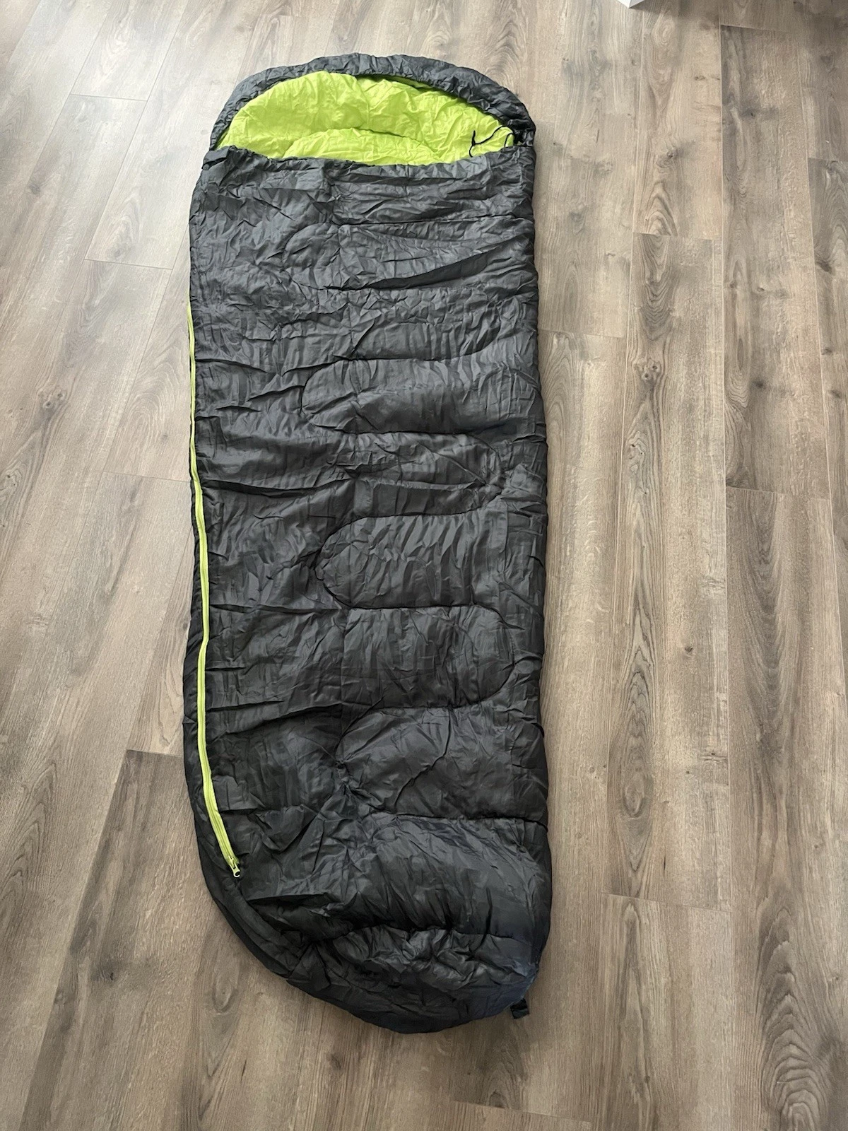 Golden Bear Teton Mummy Sleeping Bag Grey And Green; 25-35°; With Stuff Sack