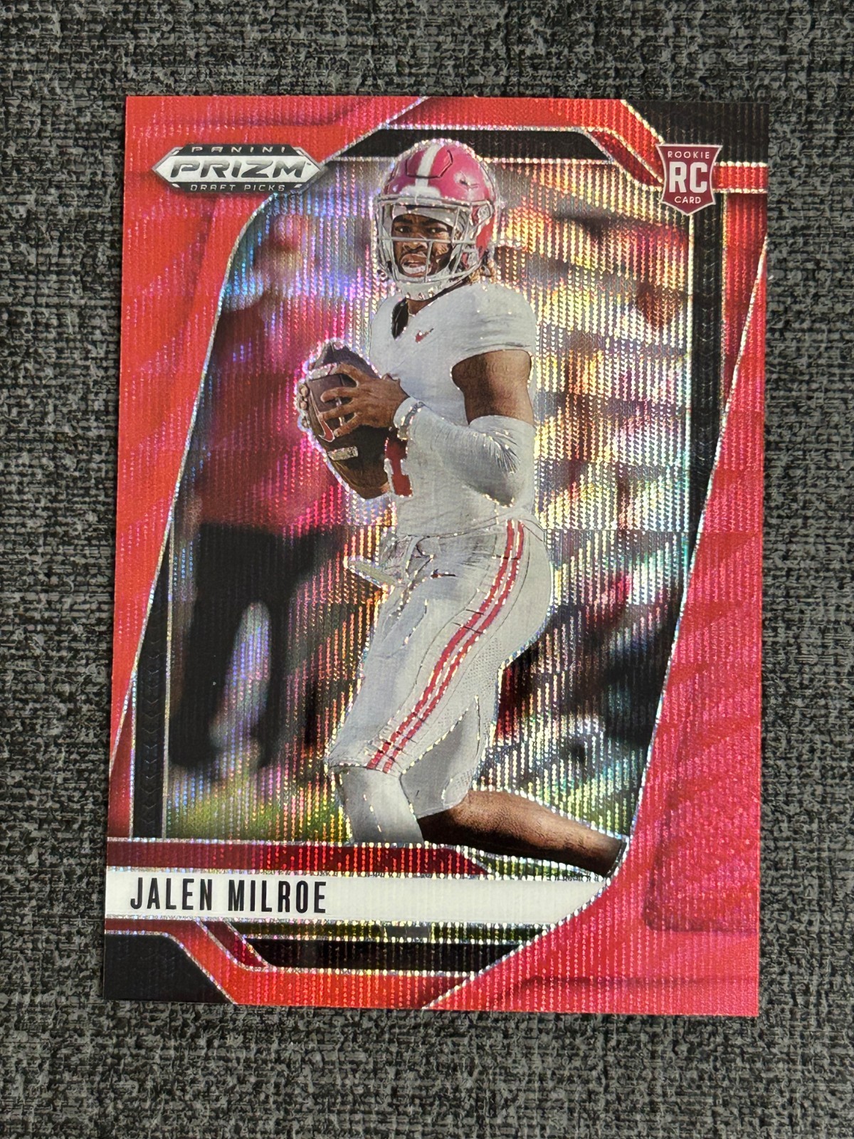 Jalen Milroe 2025 Panini Prizm Draft Picks Football Ruby Wave Prizm #5