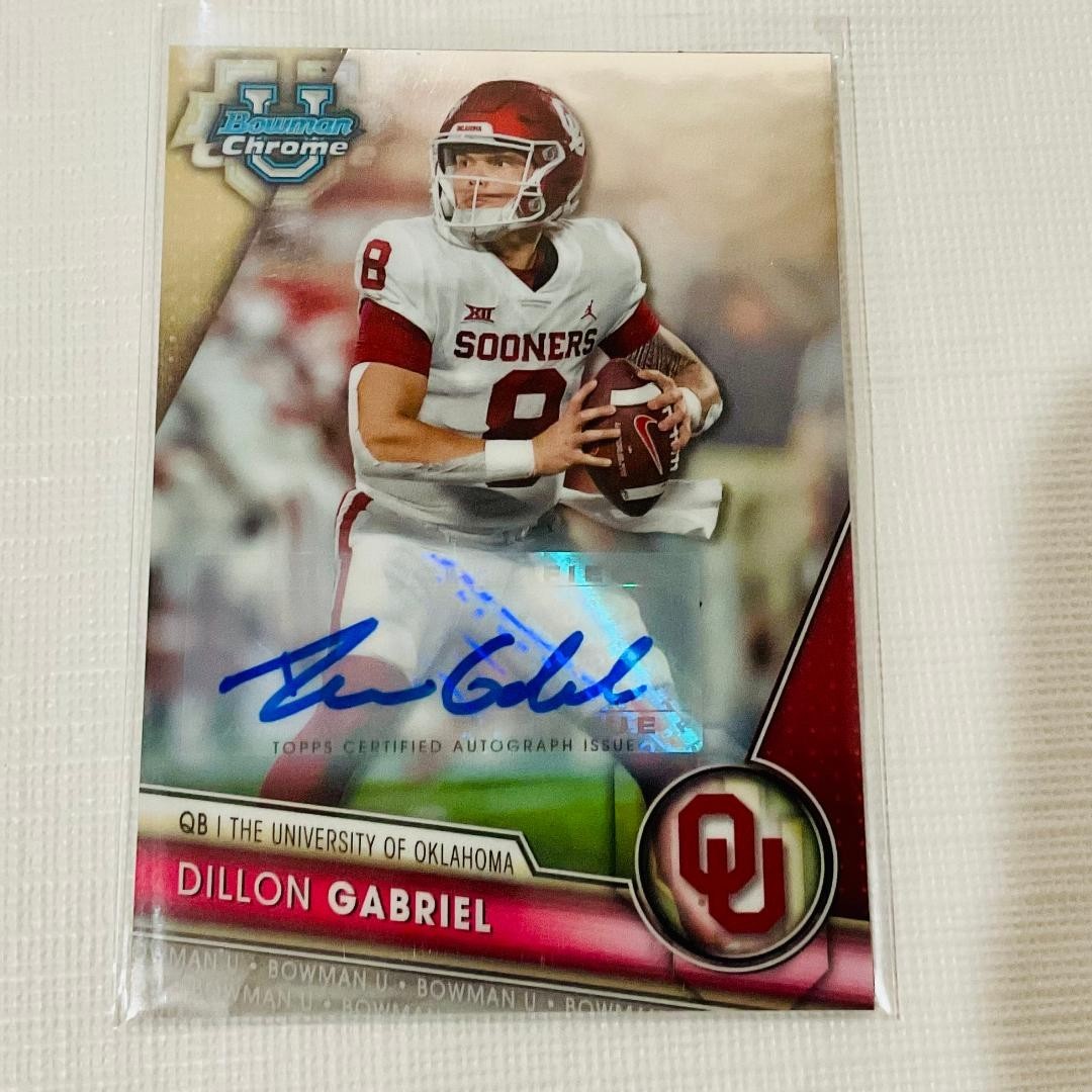 Dillon Gabriel Auto 2023 Bowman University Chrome Card #150 - Chrome Prospect