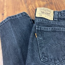 Vintage Levi 550 Jeans Orange Tab Black 90s Men Size 32x32