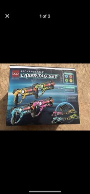 Set of 4 Rechargeable Laser Tag Blasters No Vests Needed w/Docking Station, 4 lb