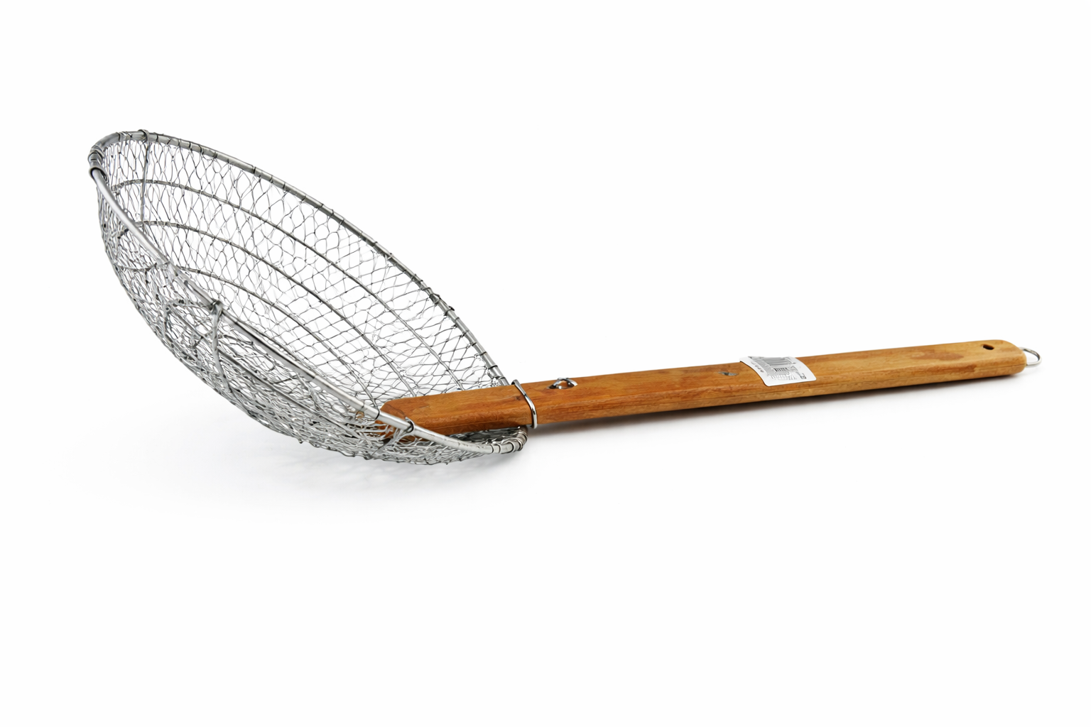 London Wok 10"" Wire Skimmer Spider Strainer Wooden Handle D6S10