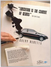 Chevy Beretta Chevrolet Coupe Gt Standard Engine 1989 Vintage Print Ad