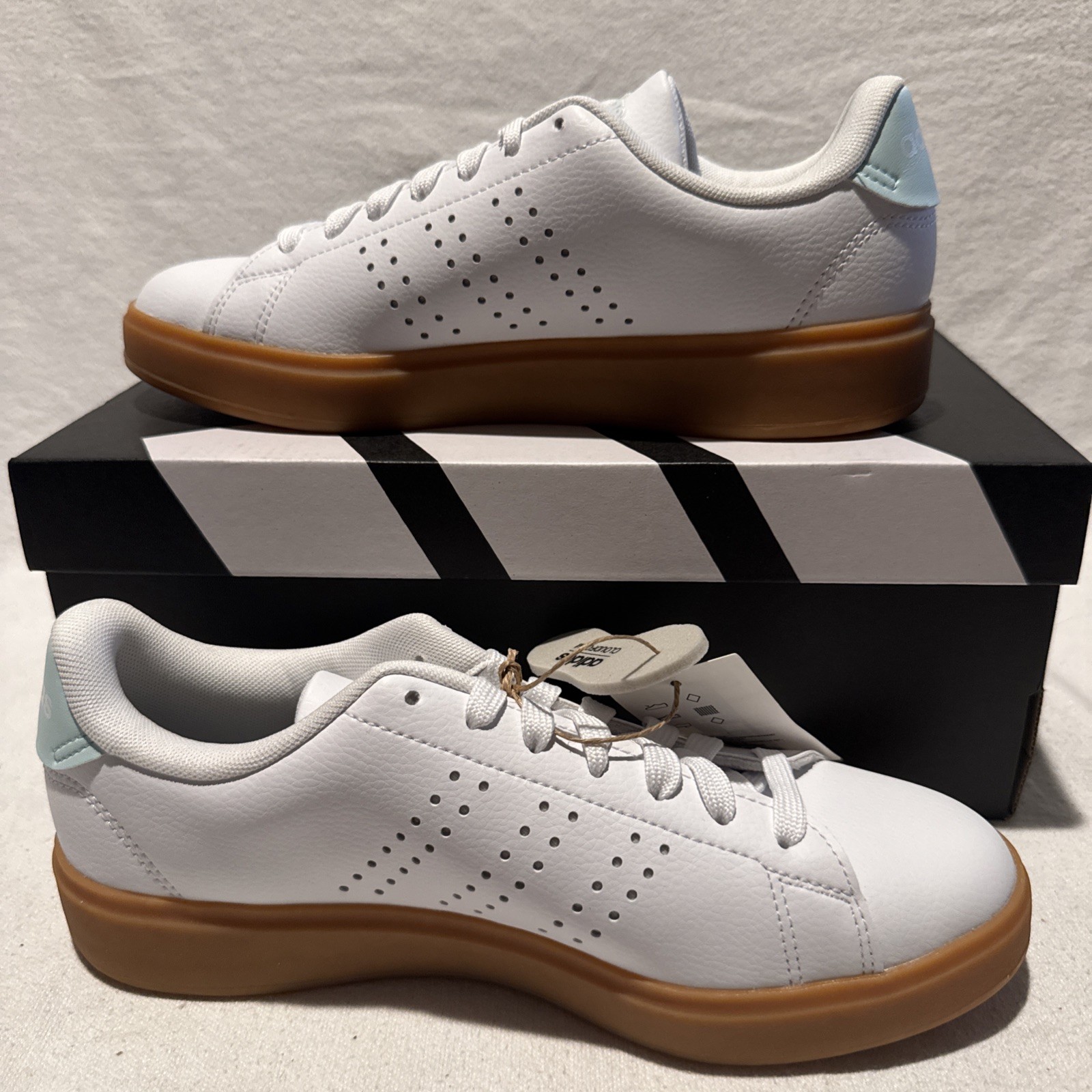 SAOLA Scarpe Adidas Advantage 2.0 da donna taglia 6 Cloudfoam comode suola in gomma stampa leopardata