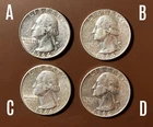 LOT of 1964 SILVER Quarter 25C Circulated Business Strike 90% Silver US Coin
