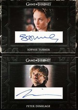 Game of Thrones Sophie Turner Peter Dinklage Dual Signed Auto Autograph Booklet