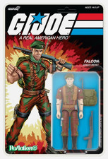 Super7 ReAction  Plus GI JOE FALCON Green Beret O-Ring 3.75  Figure G. I. New