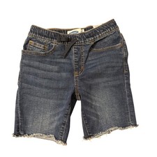 Old Navy Boys Cutoff Denim Shorts Dark Wash Blue Pull On Size M 8