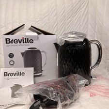 Image of Breville Curve Kettle Black 1.7L Jug Kettle 3000W Fast Boil Textured Design