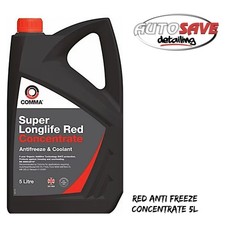 Comma- Super Longlife Red Car Antifreeze & Coolant - Concentrate 5L
