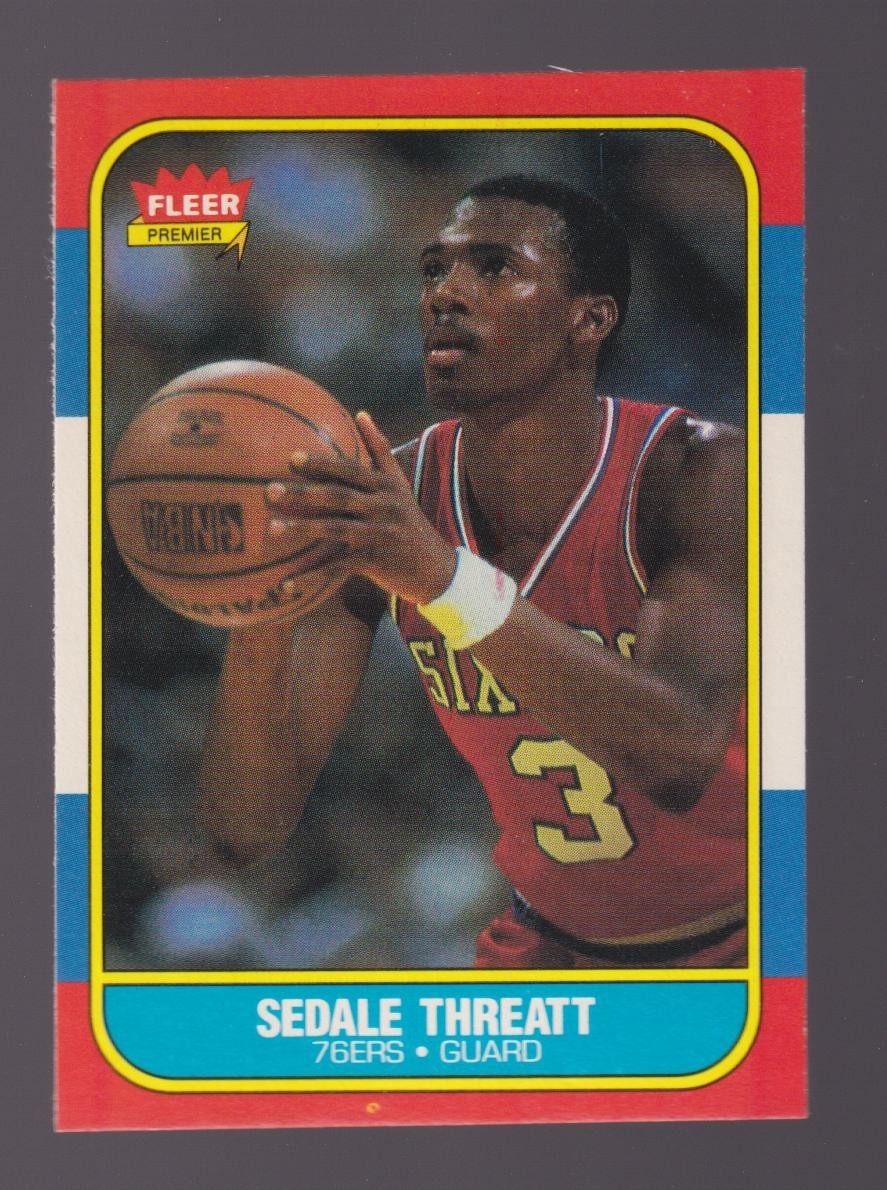 1986 Fleer #112 Sedale Threatt Set Break