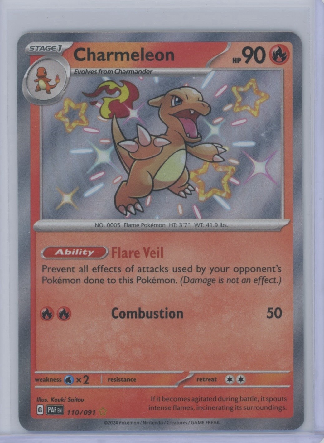 Charmeleon 110/091 SV: Paldean Fates Holo
