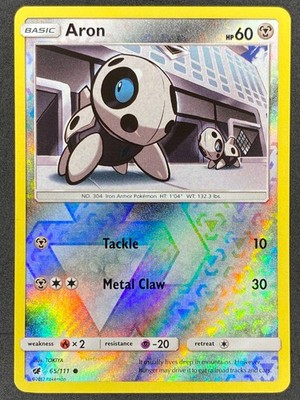 Pokémon Aron Reverse Holo 65/111 CIN Crimson Invasion LP/NM