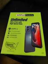 Motorola mlMoto G-play 2024 unlocked New, 64 GB Black Simple Mobile Smart Phone